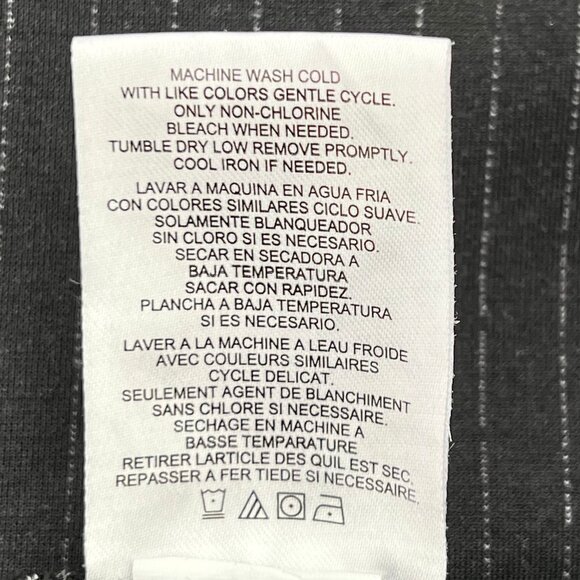 Jones New York Signature Black Chalk Pin Stripe Stretch Pull-on Dress Pant - M - Picture 8 of 8